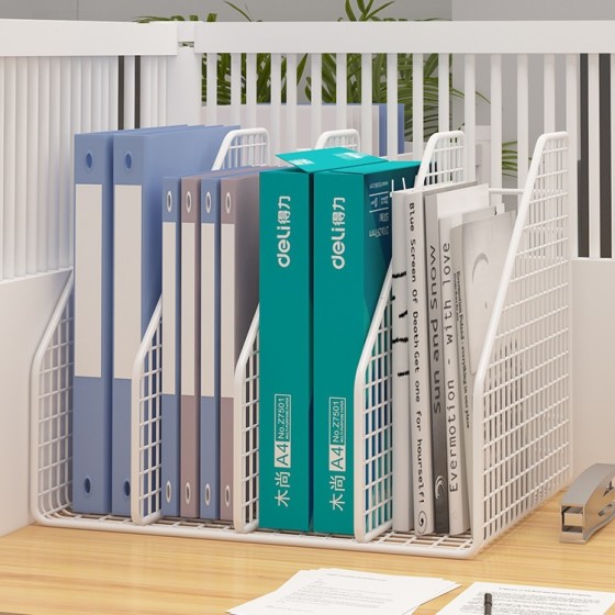 文件收纳架办公桌置物架文件夹收纳盒档案资料金属大容量办公室